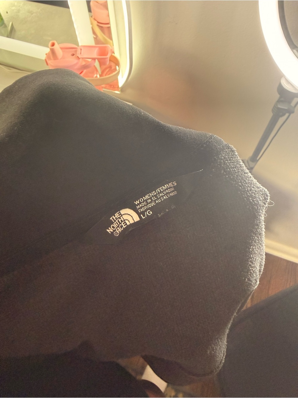 The North Face Black and Gray Fleece Jacket with Logo Patch - Picture 5 of 5